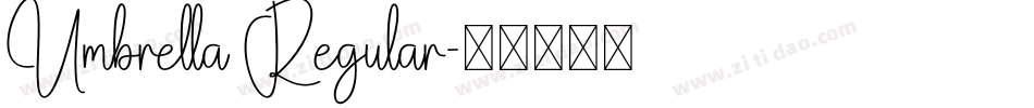 Umbrella Regular字体转换